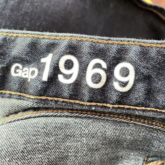 GAP Curvy Profile Bootcut Jeans Sz 29 Dark Wash Cotton Blend Stretch Preppy - Picture 6 of 8